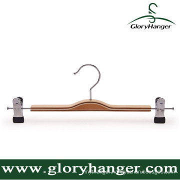 Wholesale Cheap Household Plywood Pant Hanger with Two Clip